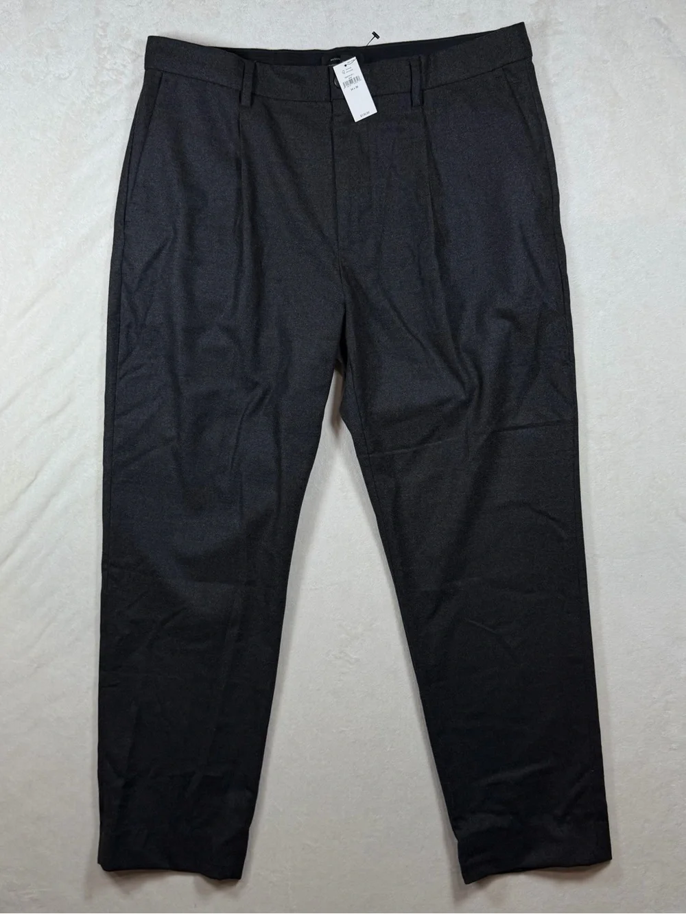 NWT Banana Republic 34W 27L Brushed Pleated Men's Black Dress Trousers